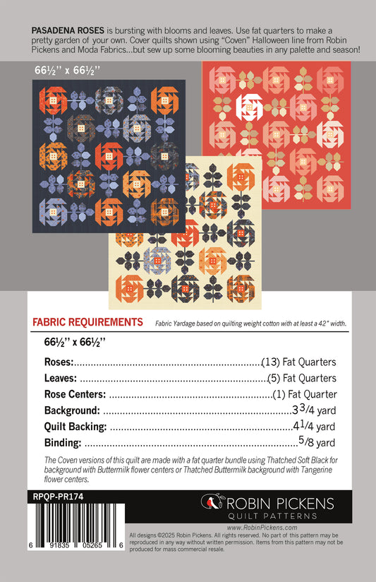 Pasadena Roses Quilt Pattern