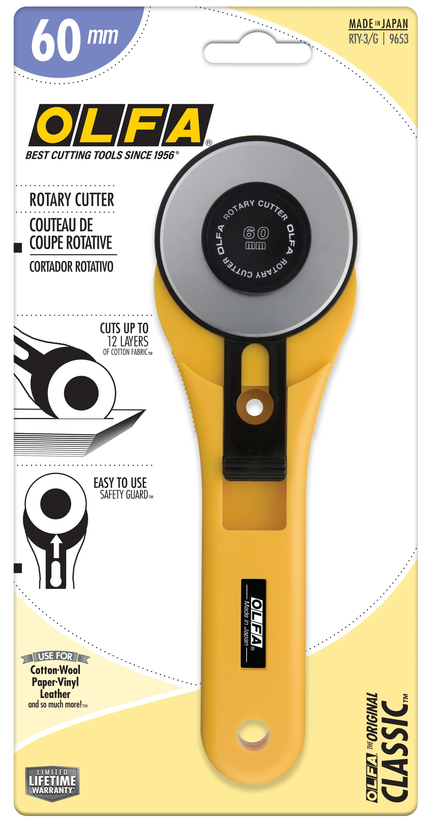 60mm Straight Handle Rotary Cutter