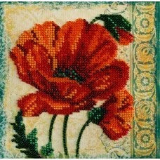 Red Velvet Beaded Embroidery Kit - Abris Art