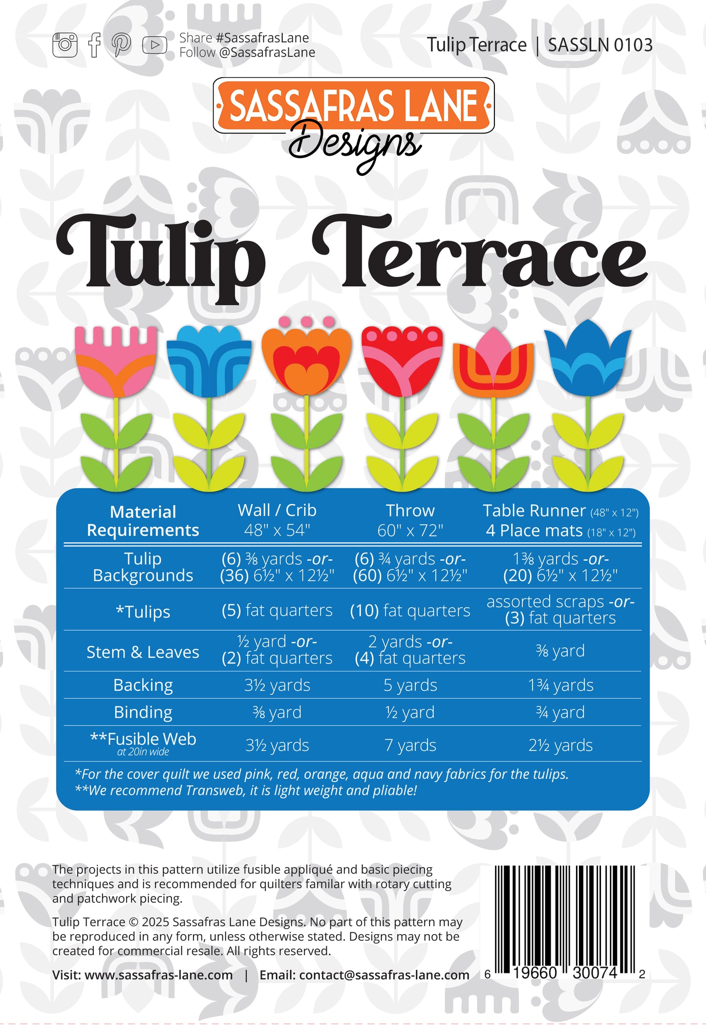 Tulip Terrace Pattern
