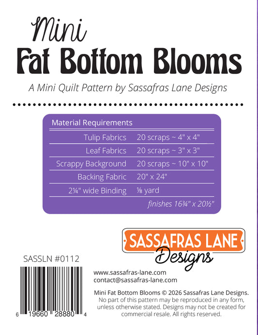 Mini Fat Bottom Blooms Quilt Pattern