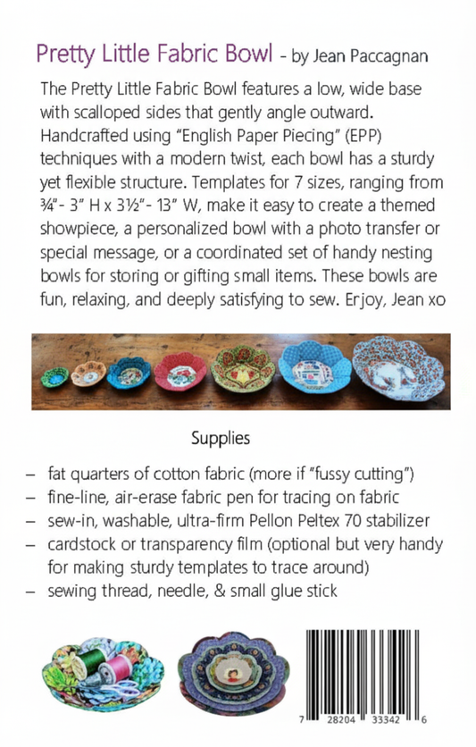 Pretty Little Fabric Bowl Pattern