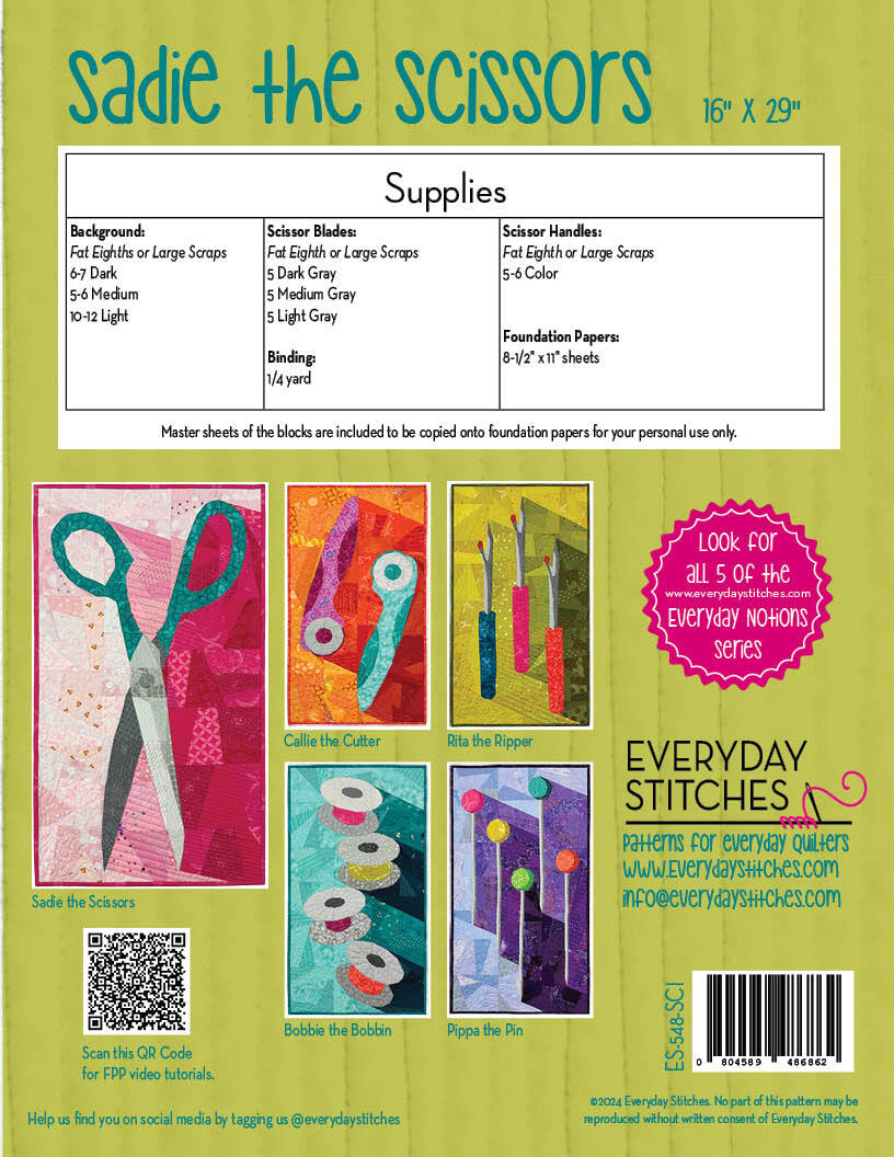 Sadie the Scissors pattern - Everyday Stitches