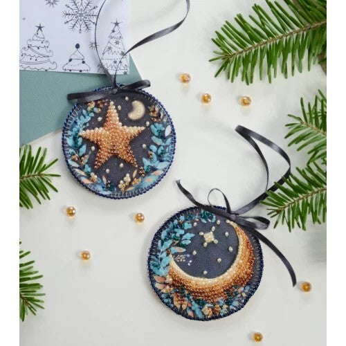 Star Shine Beaded Embroidery Kit - Abris Art