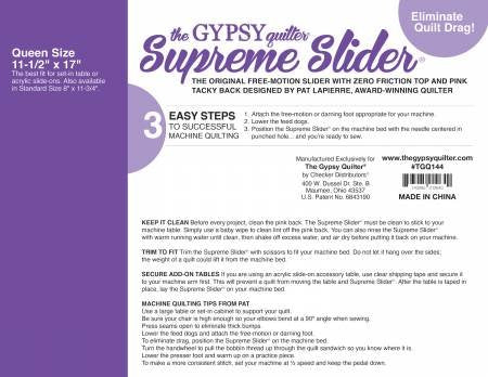 Supreme Slider 11 1/2"x 17"