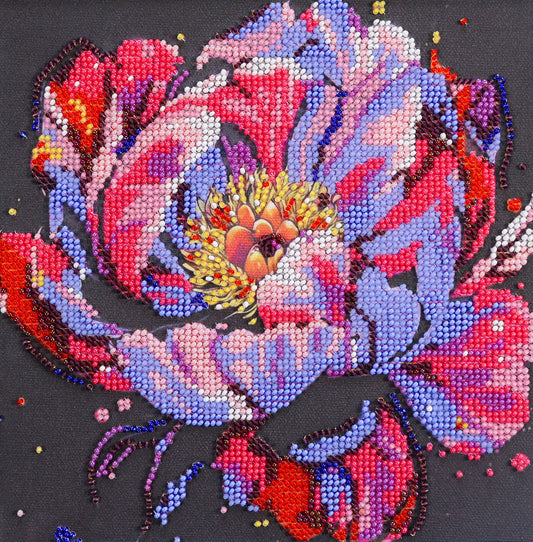 Time To Bloom Beaded Embroidery Kit - Abris Art