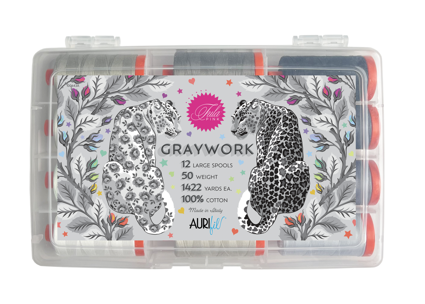 PRE-ORDER: Graywork (12 Lage Spools) by Tula Pink