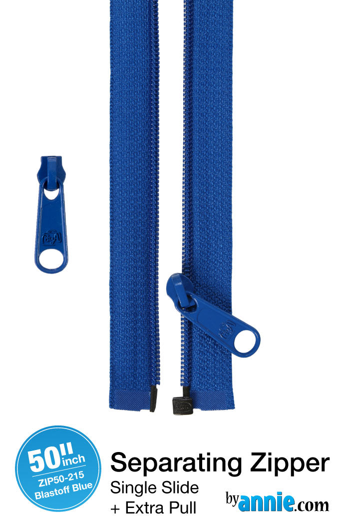 50" Separating Zipper and Extra Slide