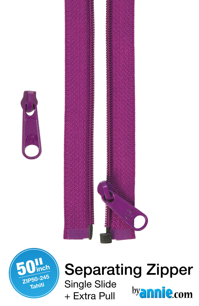 50" Separating Zipper and Extra Slide