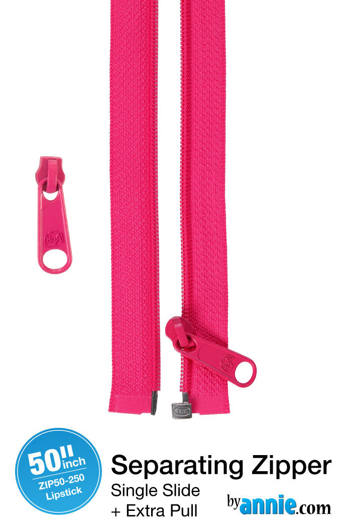 50" Separating Zipper and Extra Slide
