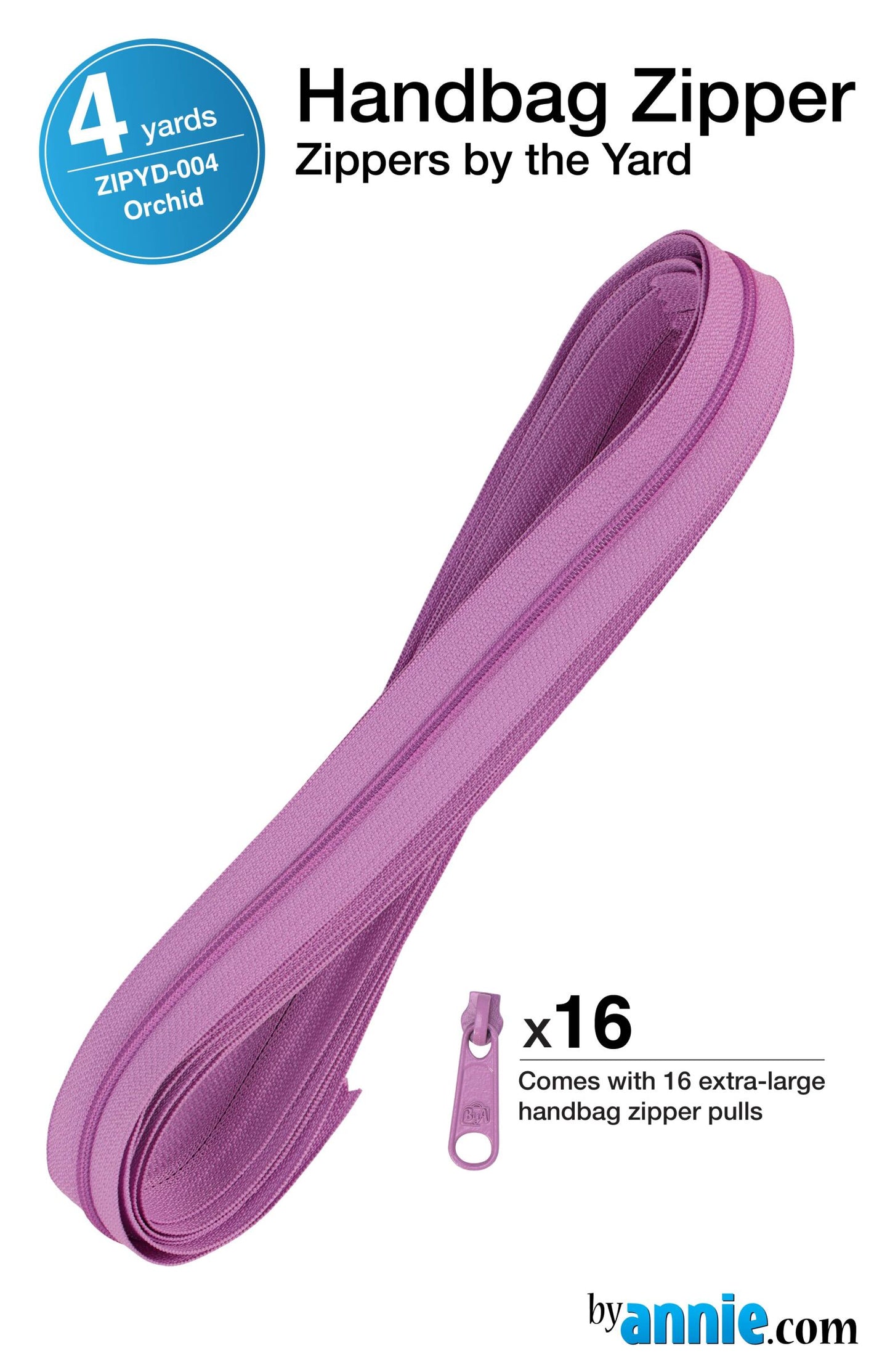 Zippers by the Yard - 4 yds - Orchid