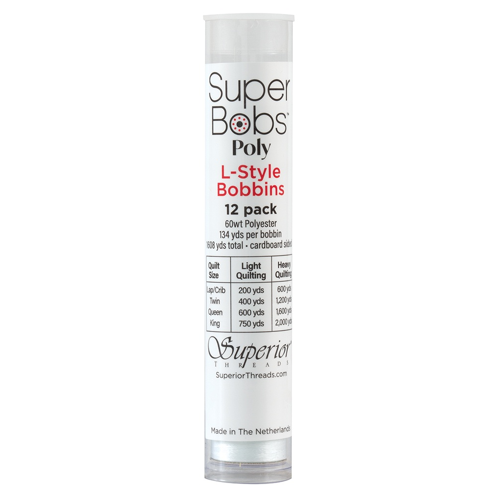 Super Bobs Poly 12 pk L-Style #621 Lace White