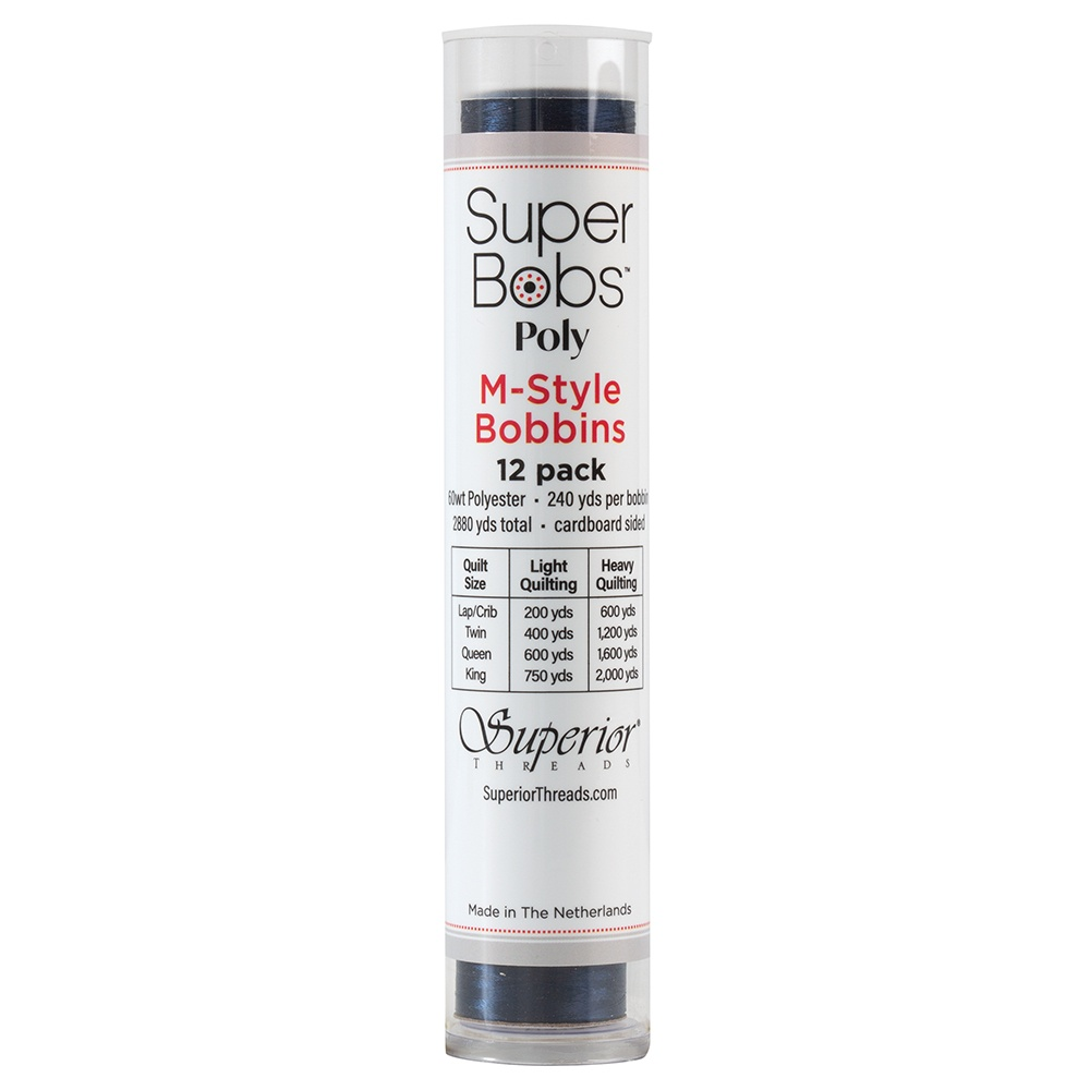 Super Bobs Poly 12 pk M-Style #609 Dark Blue