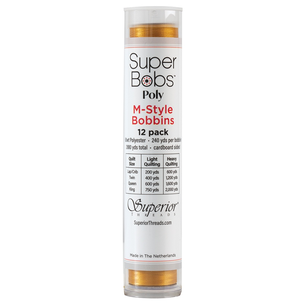 Super Bobs Poly 12 pk M-Style #602 Gold