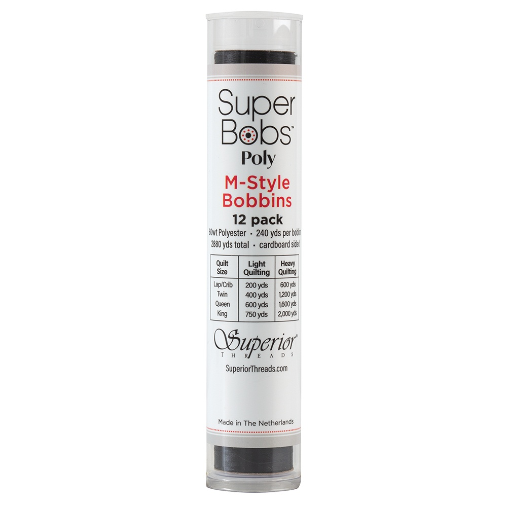 Super Bobs Poly 12 pk M-Style #625 Black