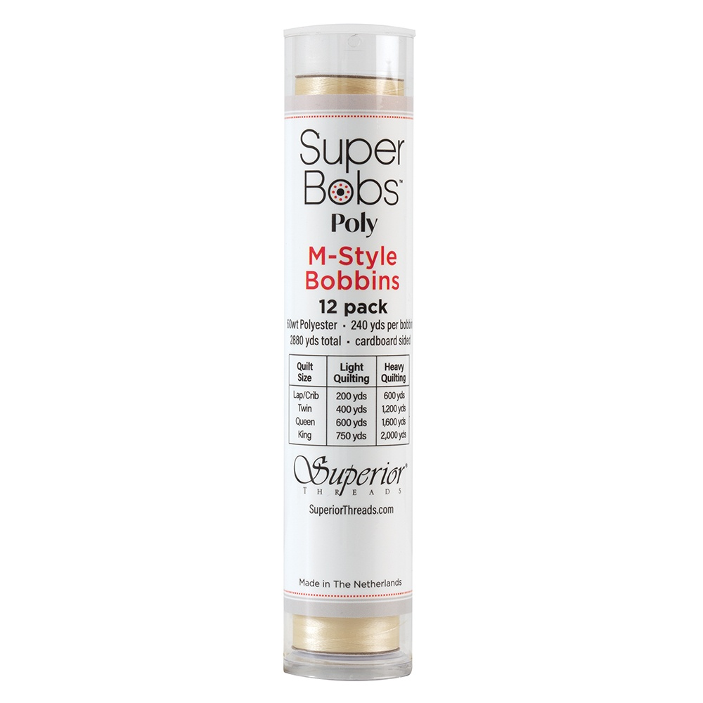 Super Bobs Poly 12 pk M-Style #620 Cream