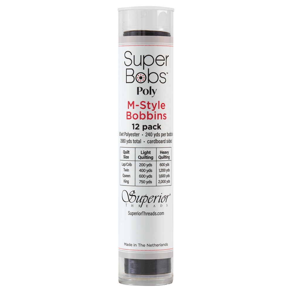 Super Bobs Poly 12 pk M-Style #649 Dark Gray