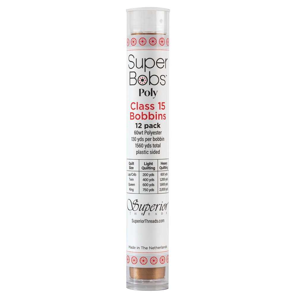 Super Bobs Poly 12 pk Class 15 #618 Medium Brown