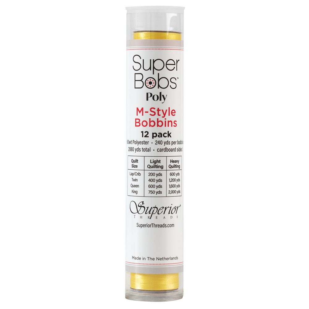 Super Bobs Poly 12 pk M-Style #601 Yellow
