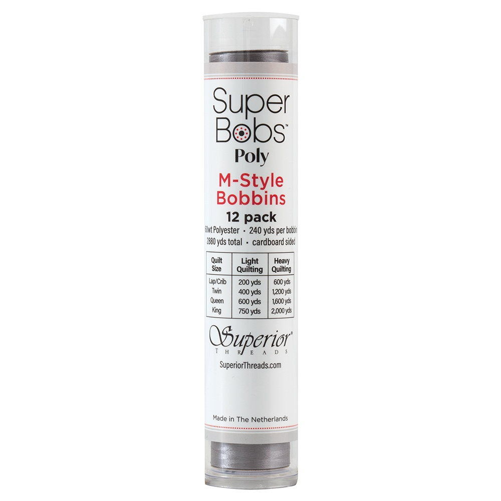 Super Bobs Poly 12 pk M-Style #622 Gray