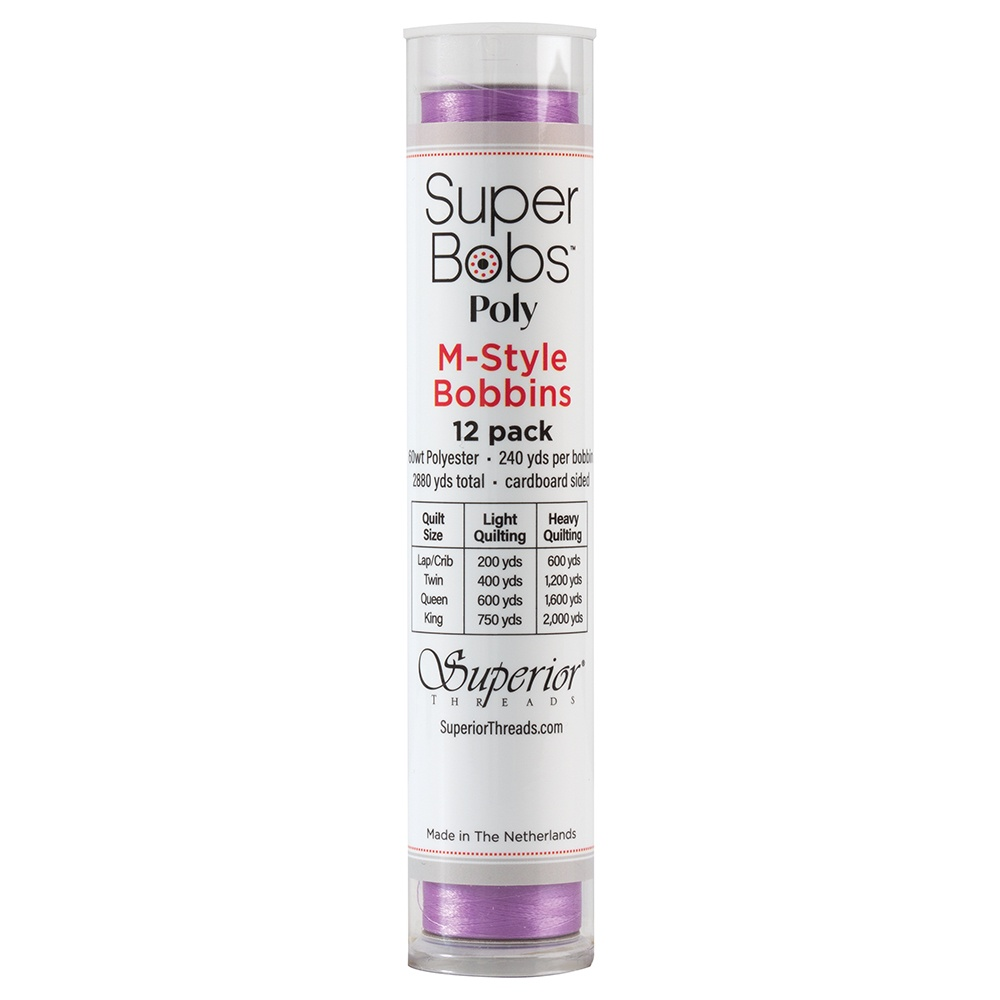 Super Bobs Poly 12 pk M-Style #607 Light Purple