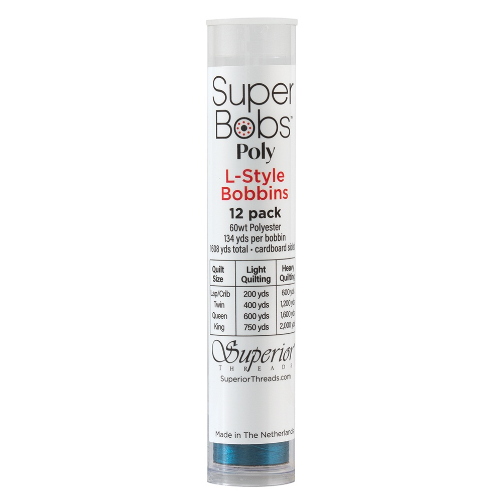 Super Bobs Poly 12 pk L-Style #611 Turquoise
