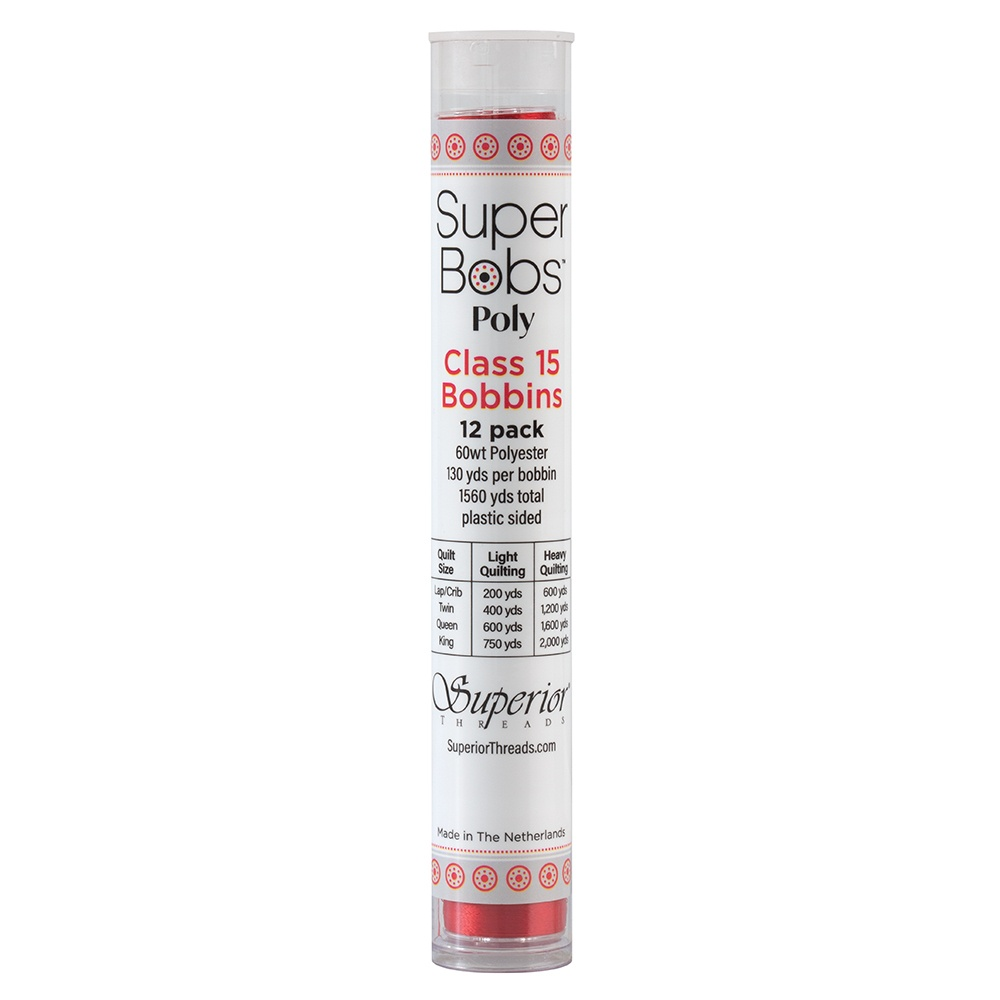 Super Bobs Poly 12 pk Class 15 #627 Bright Red