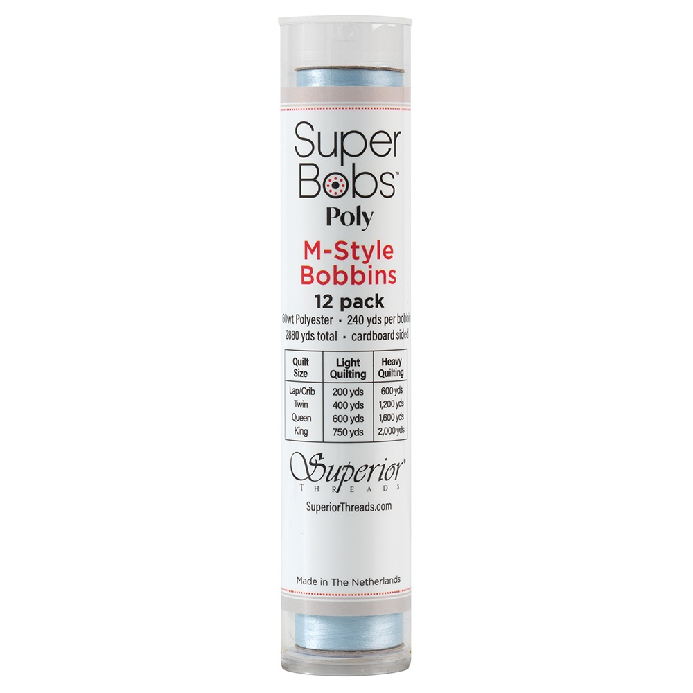 Super Bobs Poly 12 pk M-Style #634 Baby Blue