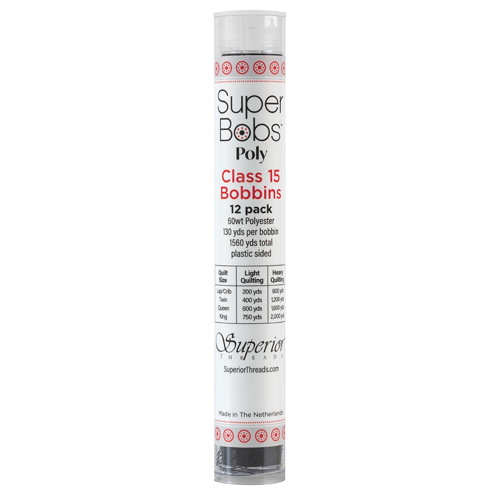 Super Bobs Poly 12 pk Class 15 #625 Black