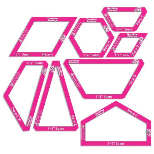 Tumbling Cosmos by Tula Pink Acrylic Fabric Cutting Template Set