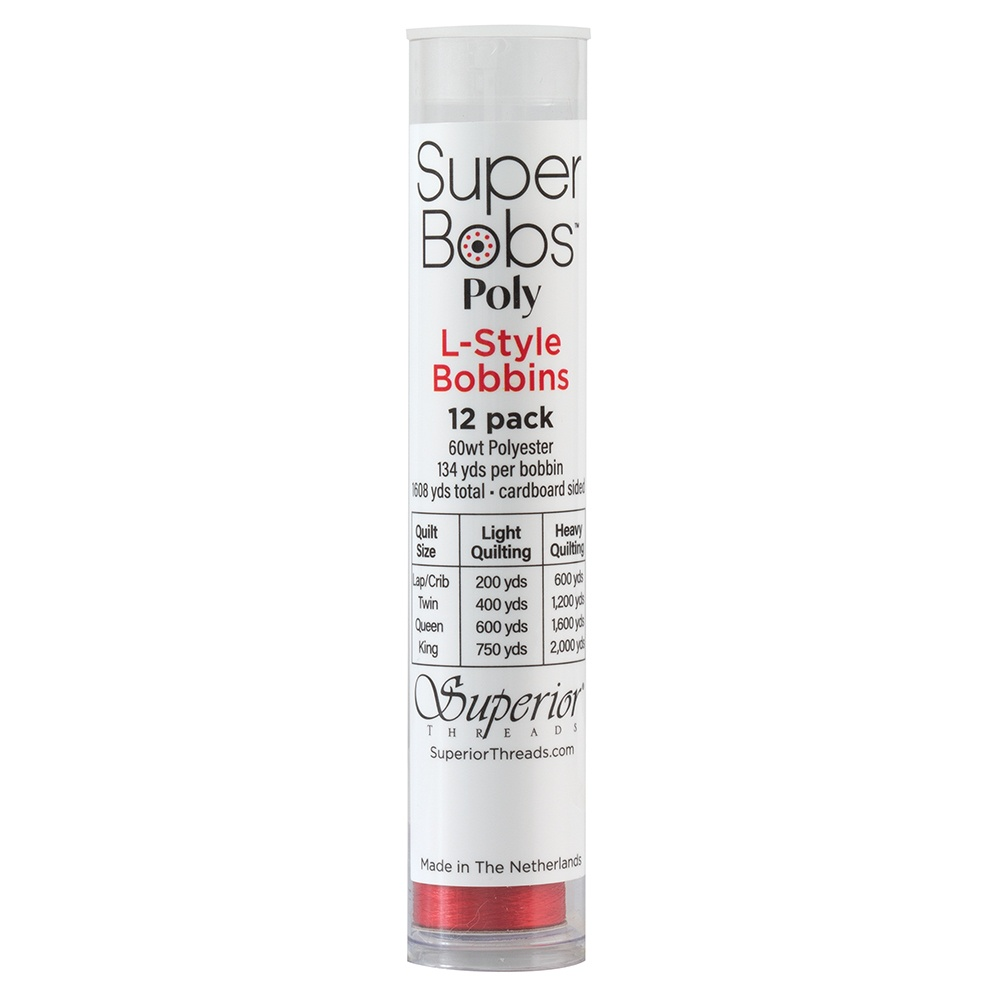 Super Bobs Poly 12 pk L-Style #627 Bright Red