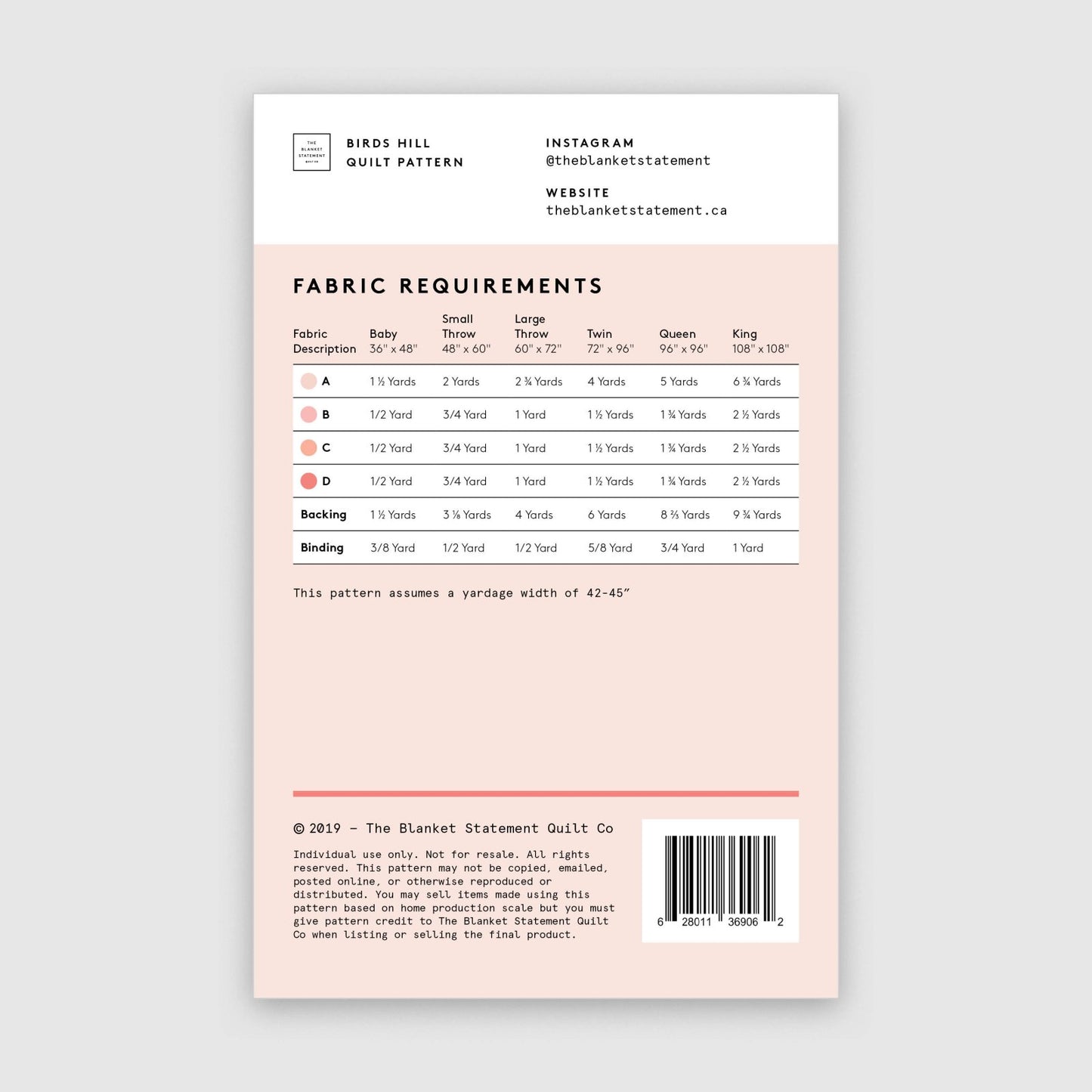 Birds Hill Quilt Pattern