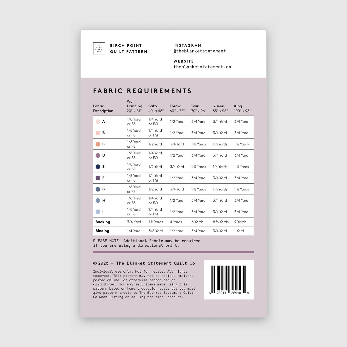 Birch Point Quilt Pattern