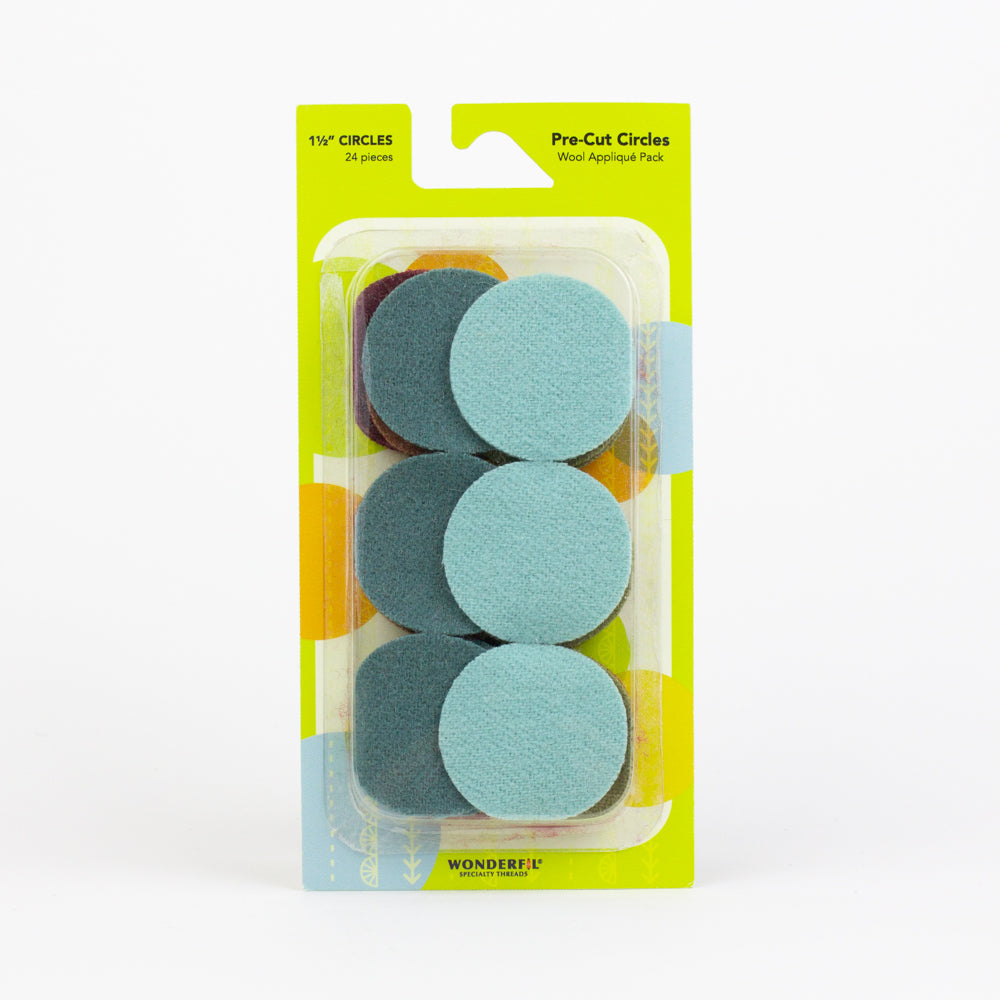 Pre-Cut Wool Circle Appliqué Pack - 1 1/2"
