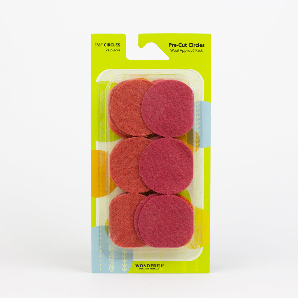 Pre-Cut Wool Circle Appliqué Pack - 1 1/2"