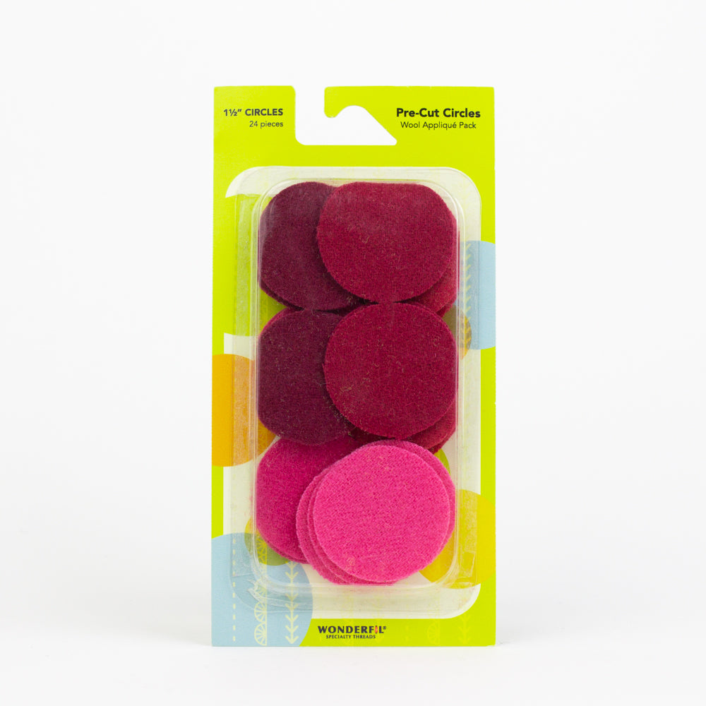Pre-Cut Wool Circle Appliqué Pack - 1 1/2"