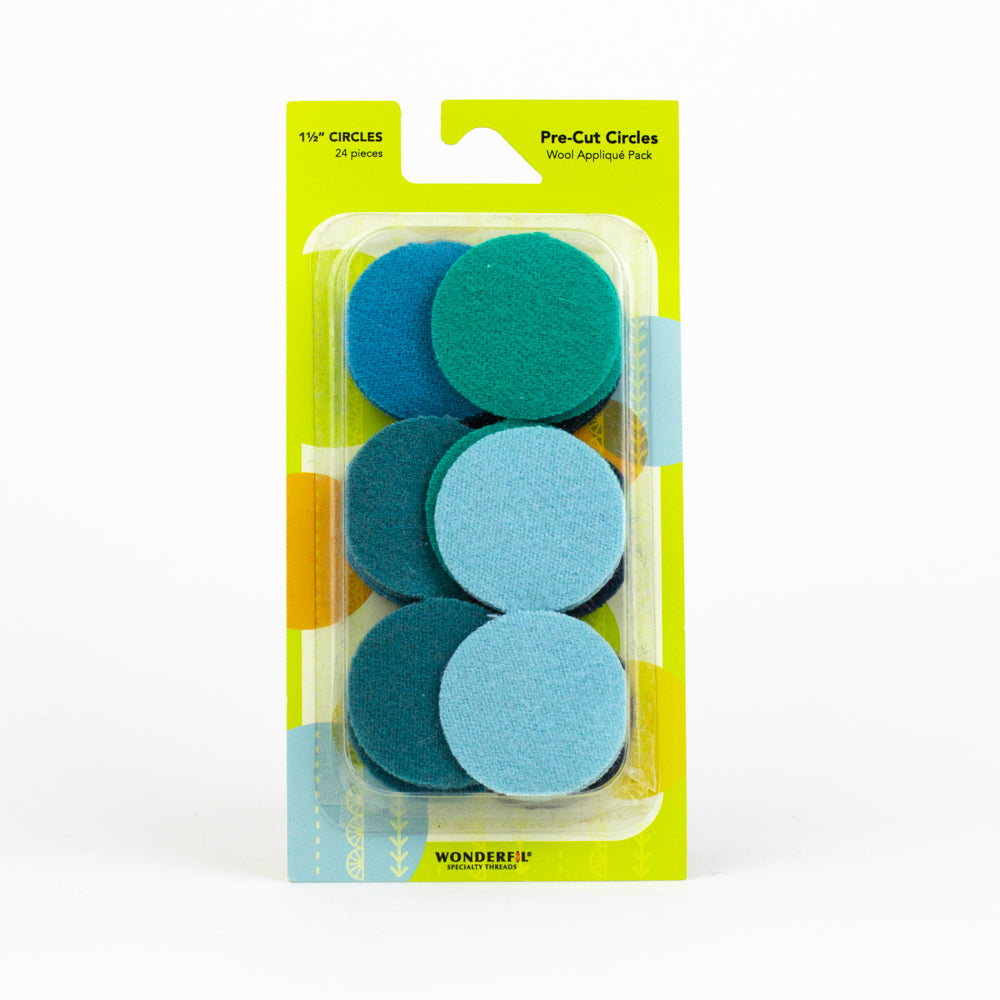 Pre-Cut Wool Circle Appliqué Pack - 1 1/2"