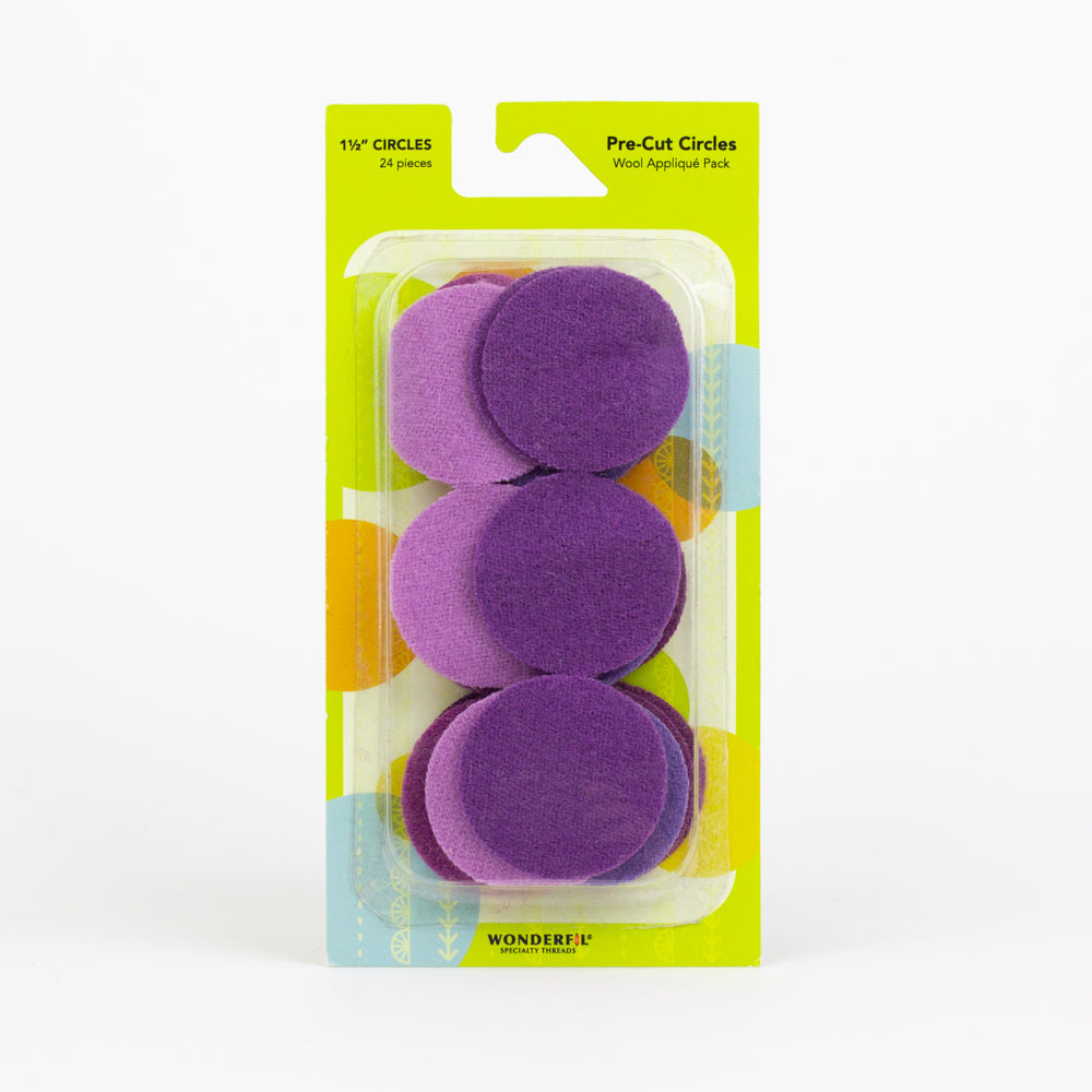 Pre-Cut Wool Circle Appliqué Pack - 1 1/2"