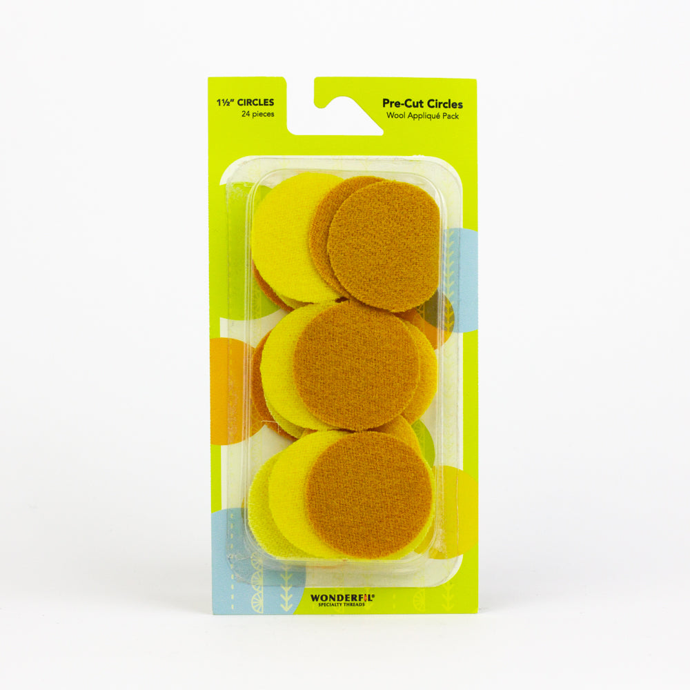 Pre-Cut Wool Circle Appliqué Pack - 1 1/2"