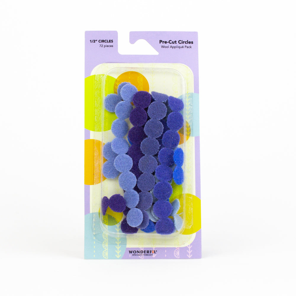 Pre-Cut Wool Circle Appliqué Pack - 1/2"