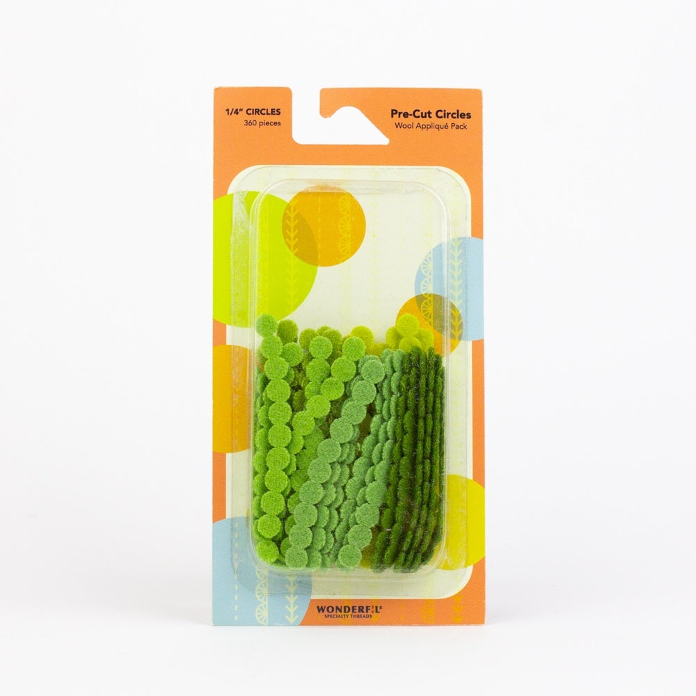 Pre-Cut Wool Circle Appliqué Pack - 1/4"