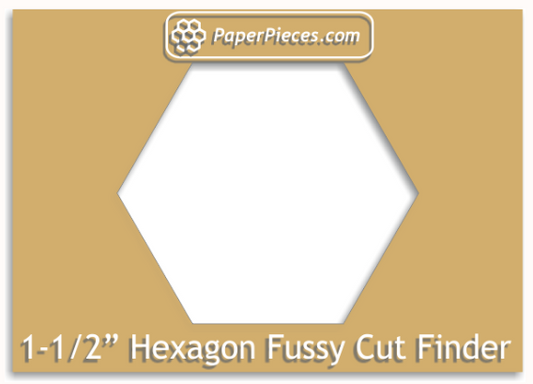 1 1/2" Hexagon - Fussy Cut Finder