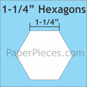 1.25" Hexagons - Large Pack 450 Pieces