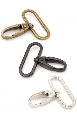 Nickel - 1.5" Swivel Hook - Set of Two