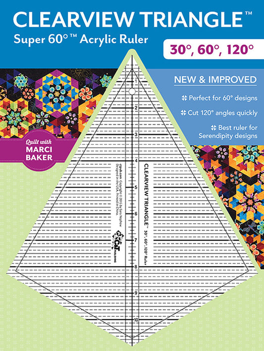 10" Clearview Triangle Super 60 Acrylic Ruler