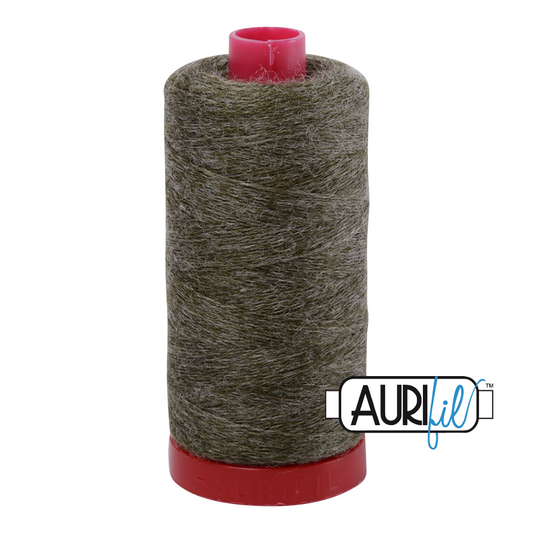 12 wt Lana Wool large spool - 8085 Sage Melange