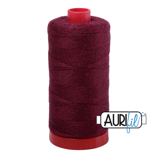 12 wt Lana Wool large spool - 8450 Eggplant