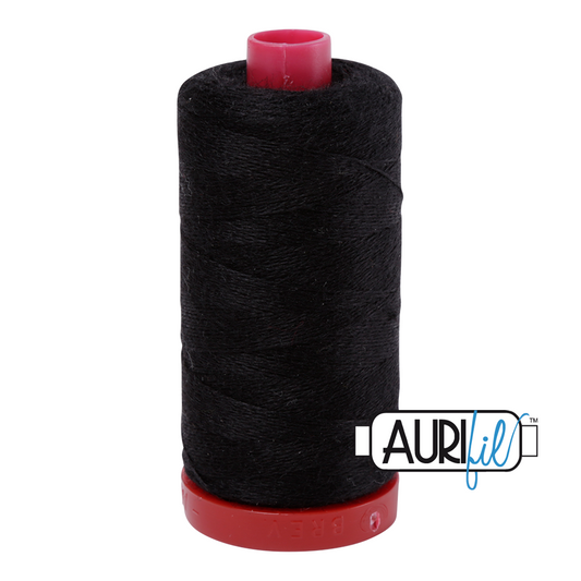 12 wt Lana Wool large spool - 8692 Black