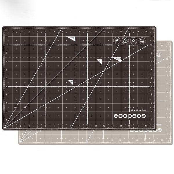 12" x 18" - Mocha Brown Self-Healing Reversible Eco Cutting Mat
