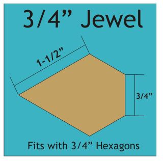 3/4" Jewels Paper Paper Piece Small Pack